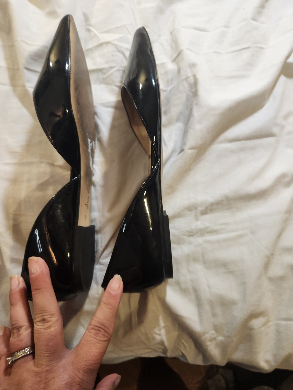 Sam Edelman Women's Black Patent D'Orsay Flats 8.5 - Picture 5 of 9